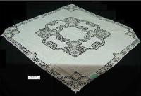 Hand Embroidery with lace inserted tablecloths
